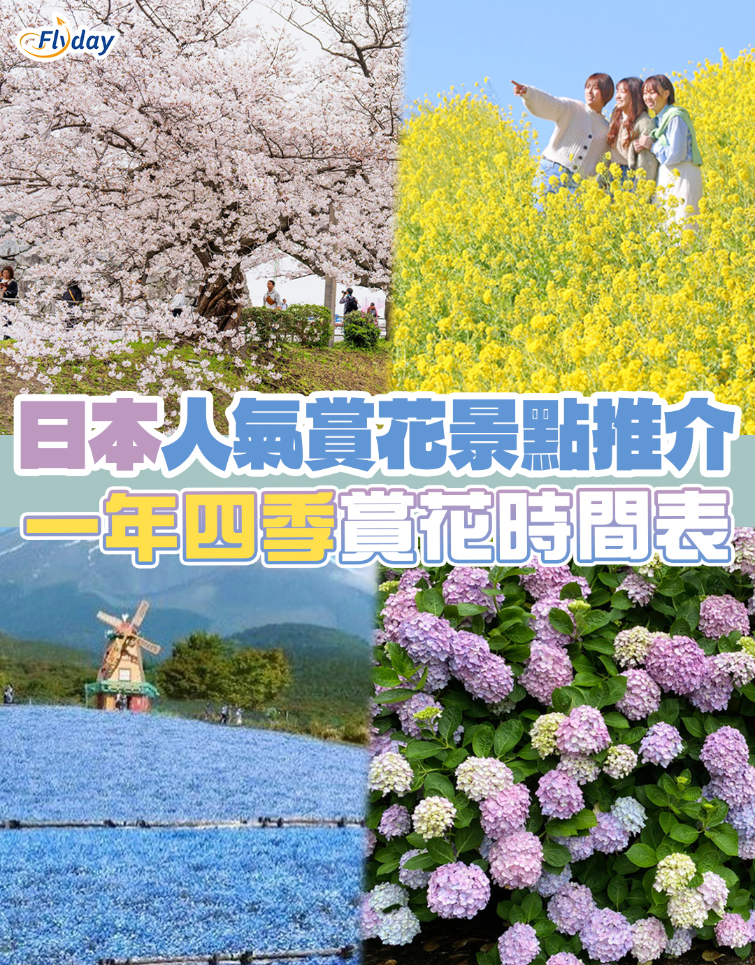 【日本賞花】日本一年四季賞花時間表｜人氣賞花景點推介！日本春夏秋冬賞花