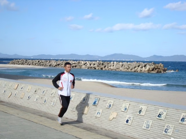 日本鳥取紅葉沙丘跑步團