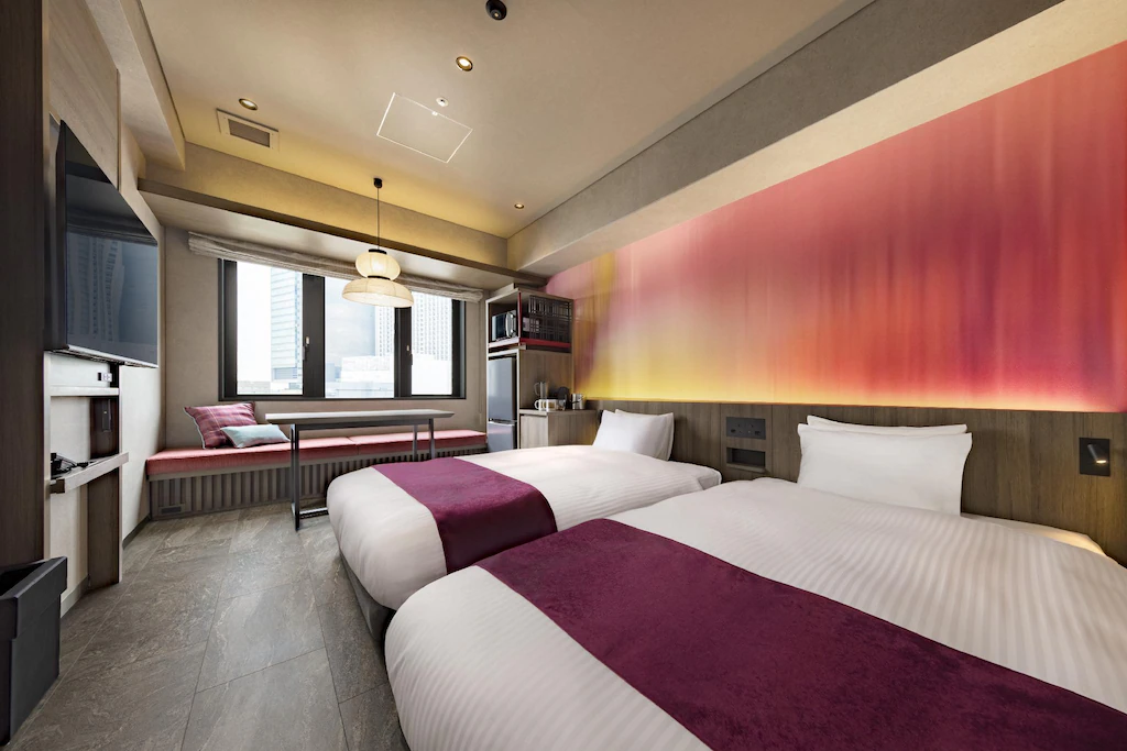& Here OSAKA NAMBA 豪華房(兩床) (Deluxe Twin Room)