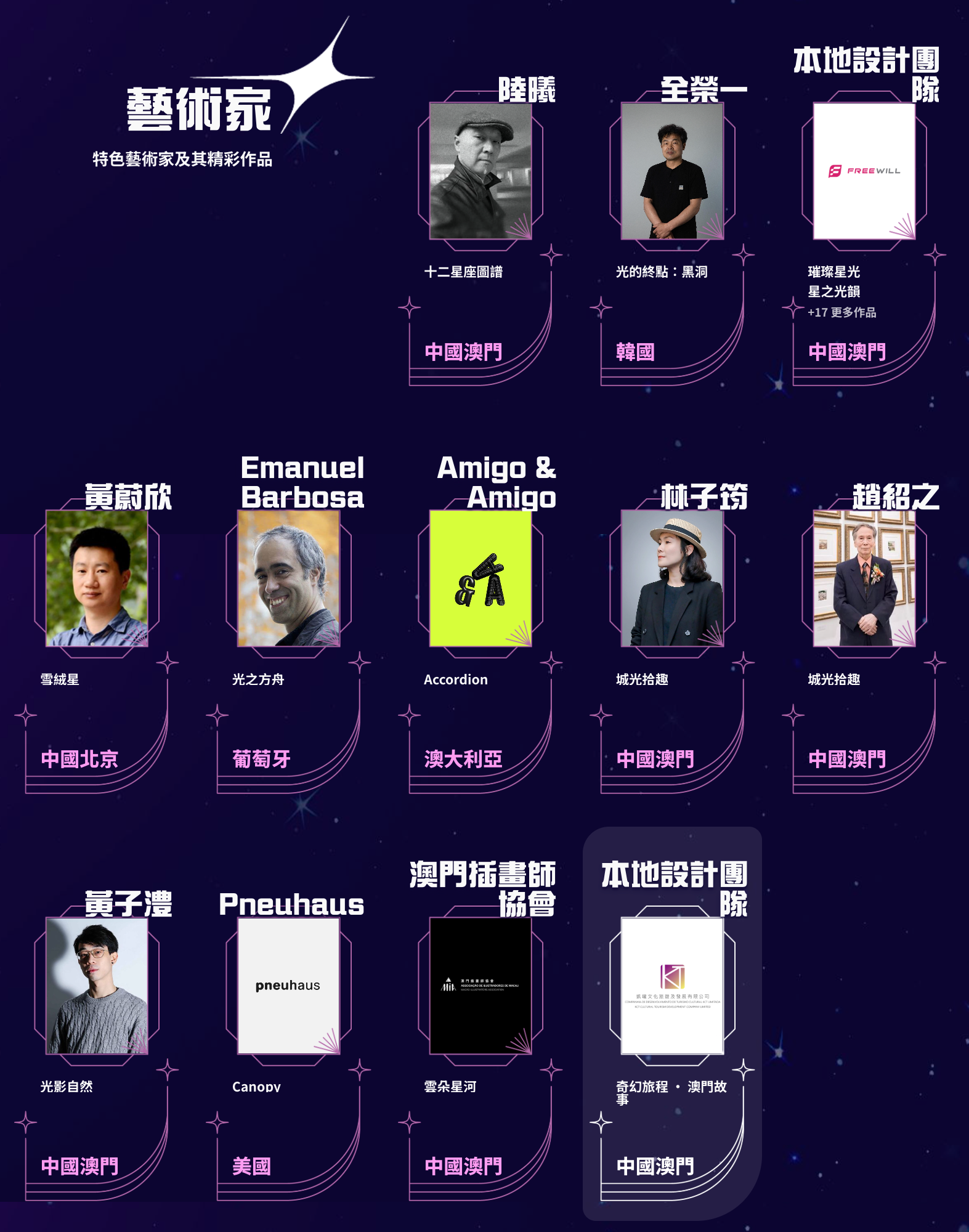 2025澳門國際光影節 裝置藝術 藝術家