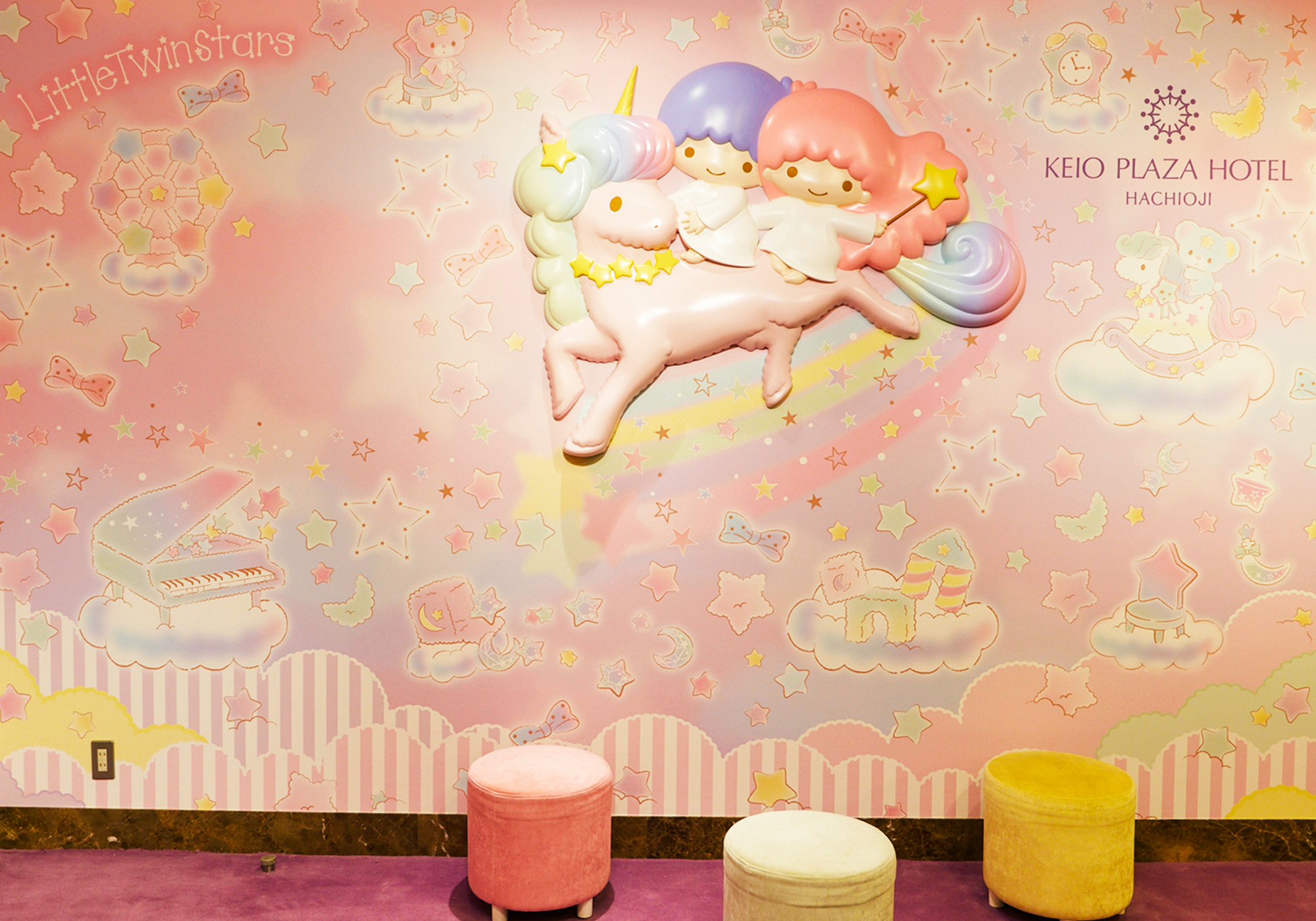 京王廣場飯店八王子店 餐廳二樓新增了以 Hello Kitty和Little Twin Stars為主題 的拍照2