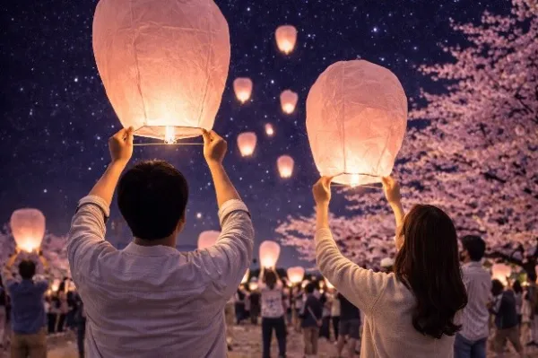 大阪「扇町櫻花祭」 SKY LANTERN