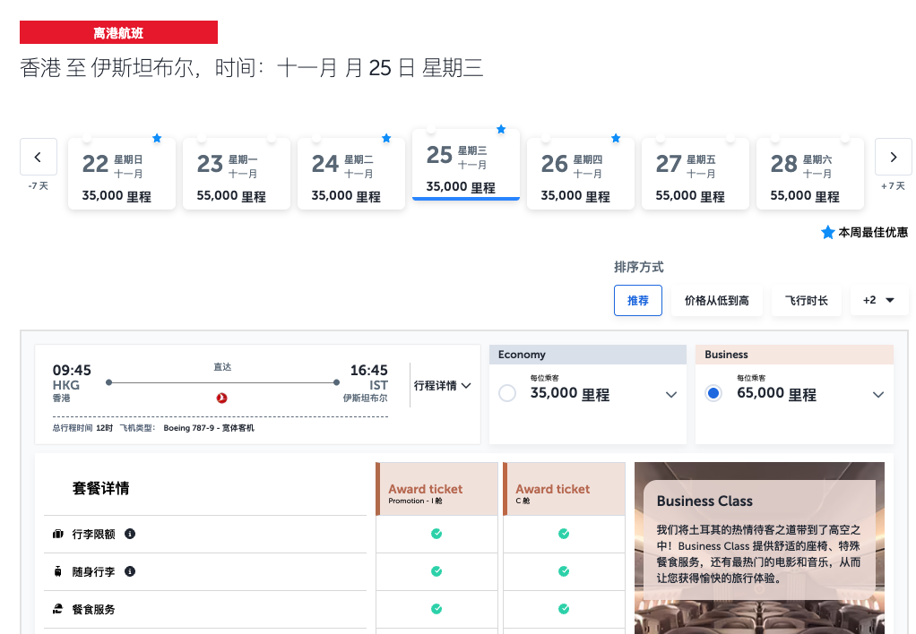 Turkish Airlines Redemption